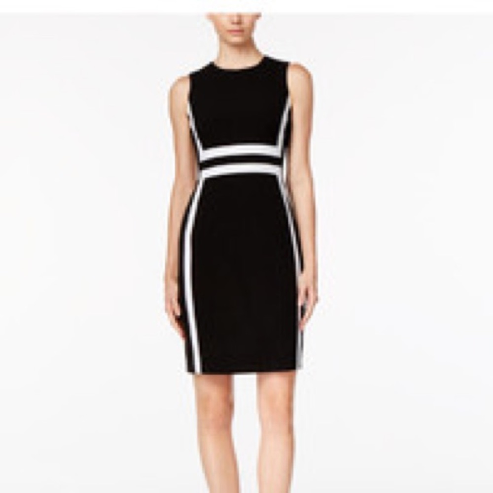 BNWT Calvin Klein Striped Sheath Dress size 8